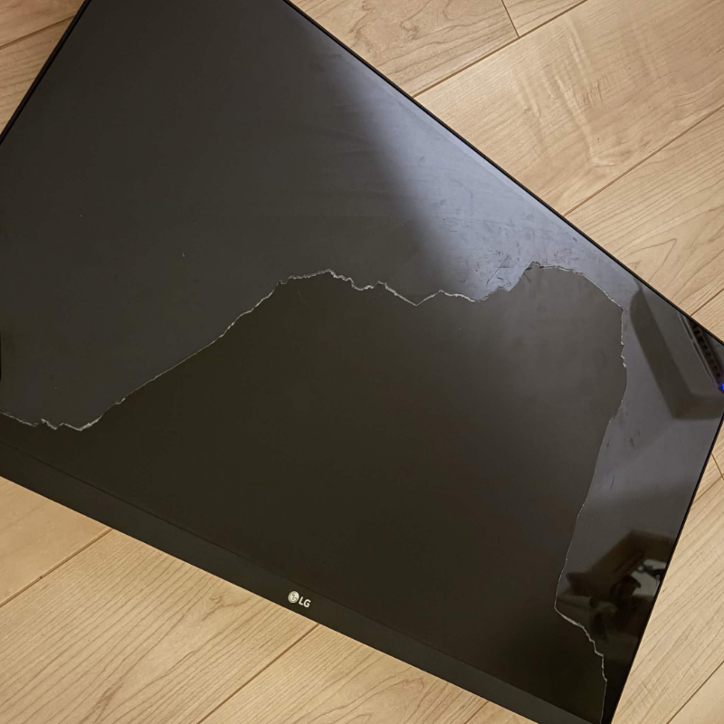 壊れたディスプレイ